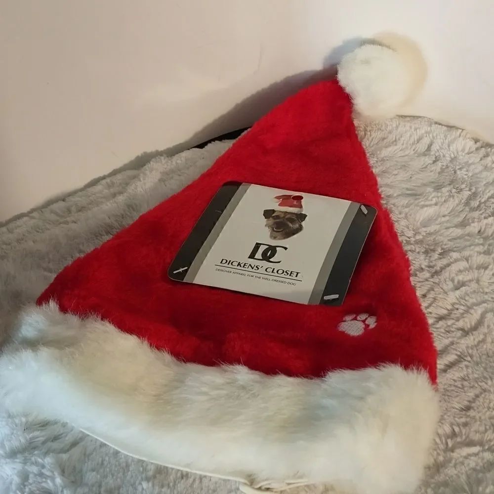 Plush Puppies Dickens Closet Dog Santa Hat
